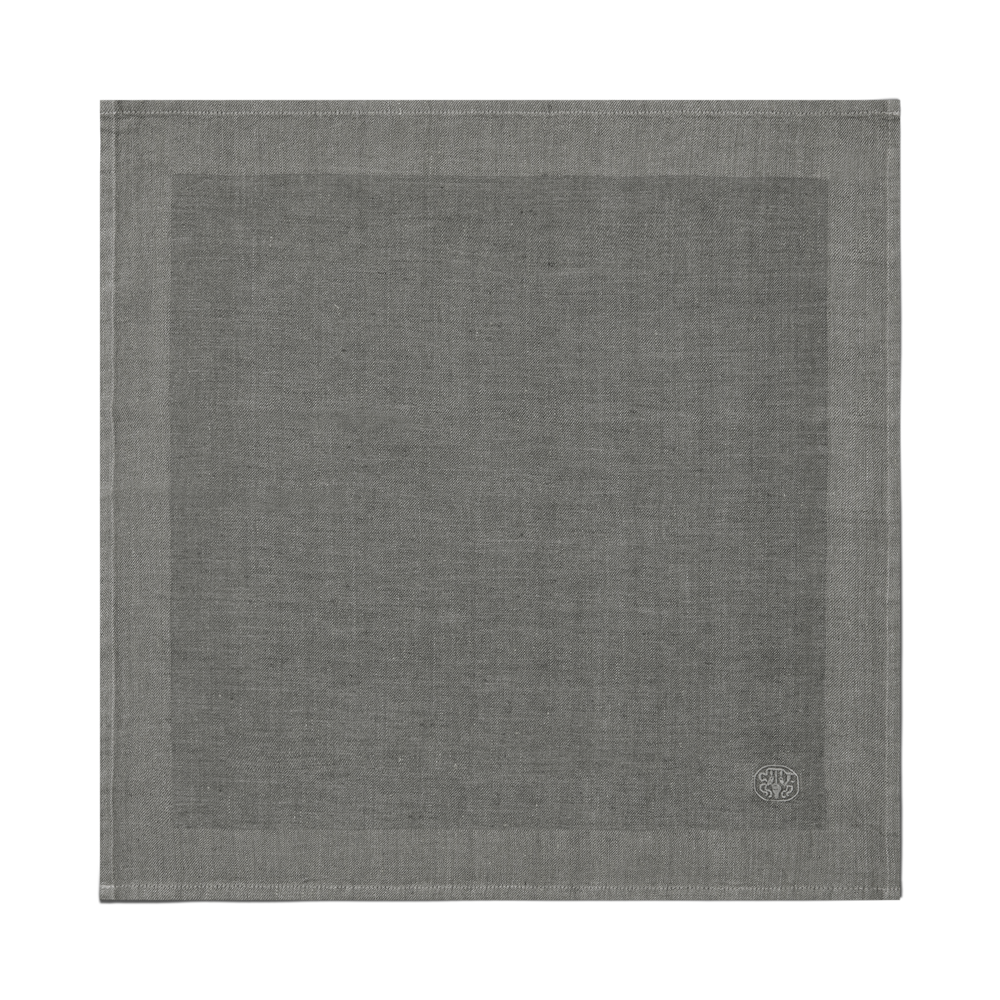 4 st. linneservetter, Dark Grey 